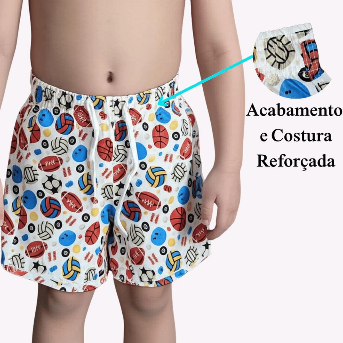 + 27 peças vendidas       Kit 2 Shorts Infantil Cores Variadas