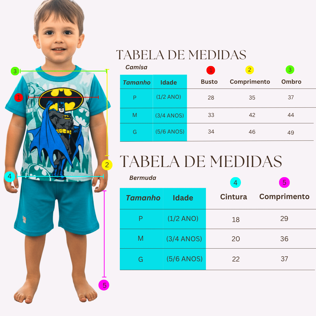 + 15 peças  vendidas        Kit 3 Conjuntos Infantil com Mangas e Bermuda Masculino Variados