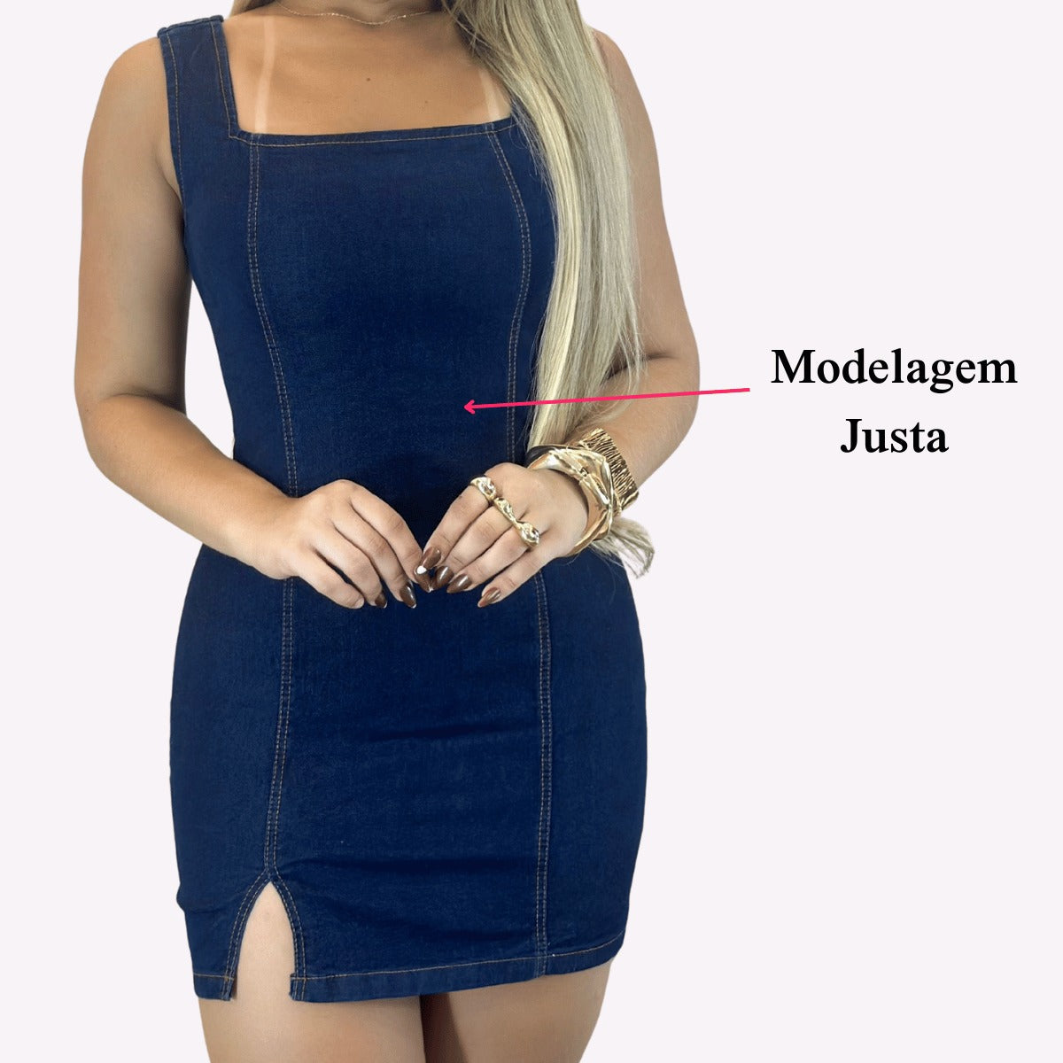 Vestido com Lycra Elegante