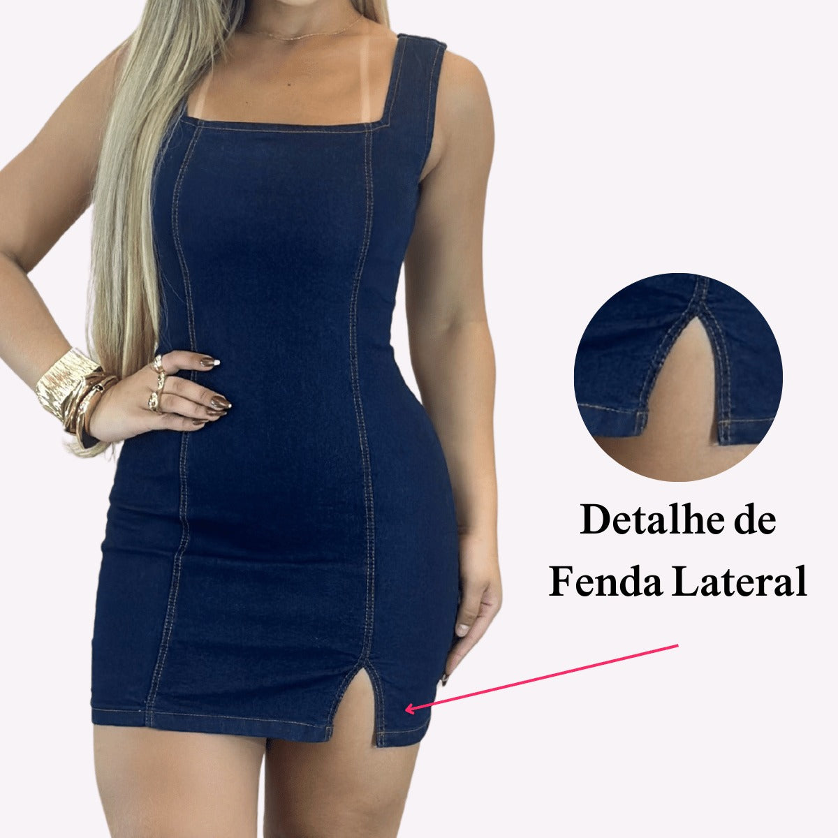 Vestido com Lycra Elegante