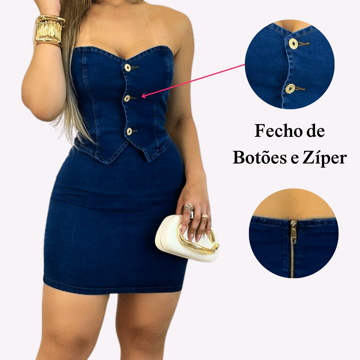 Vestido com Lycra Estilosa