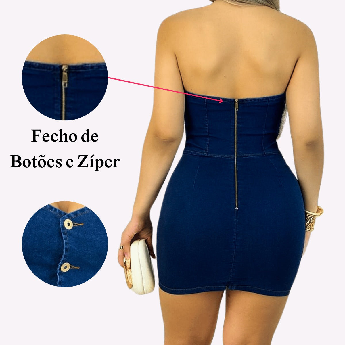 Vestido com Lycra Estilosa