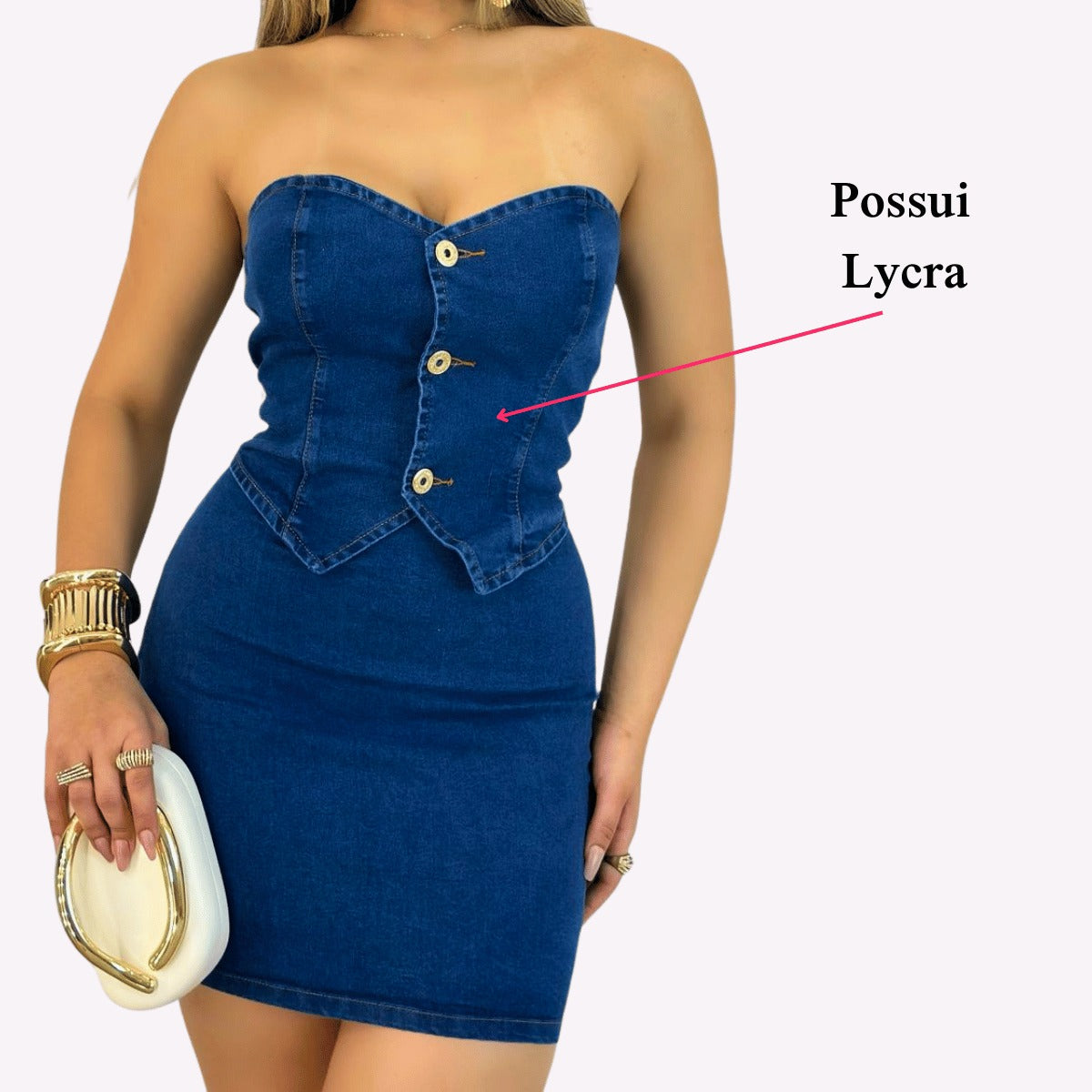 Vestido com Lycra Estilosa