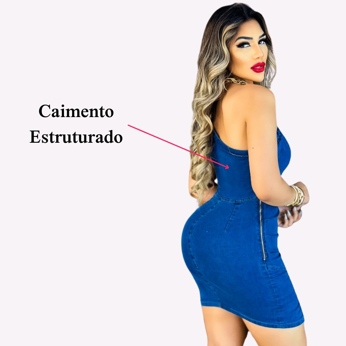 Vestido com Lycra Moderna