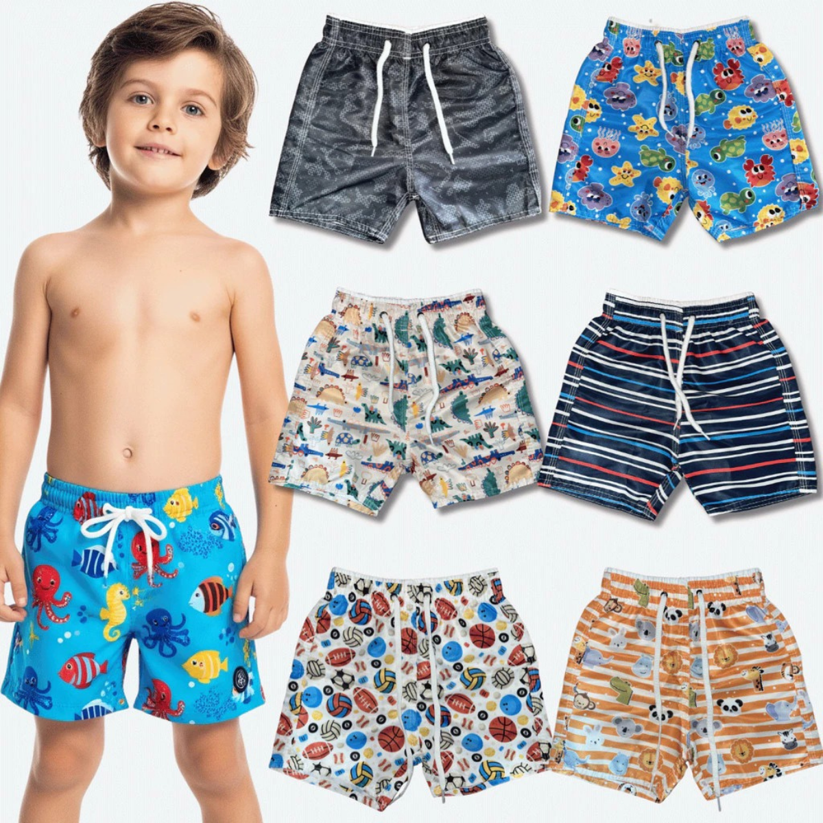 + 27 peças vendidas      Kit 10 Shorts Infantil Cores Variadas