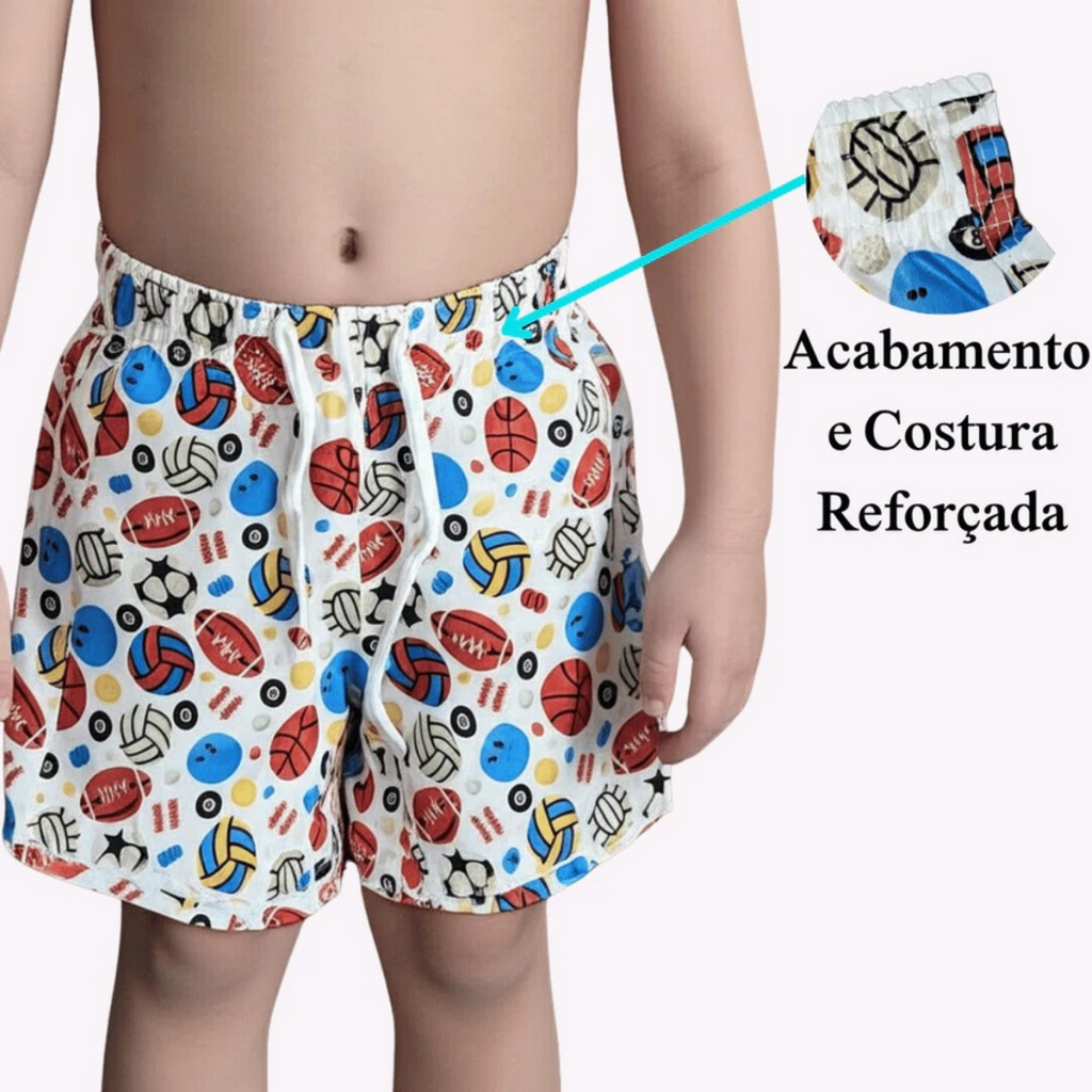 + 27 peças vendidas       Kit 2 Shorts Infantil Cores Variadas