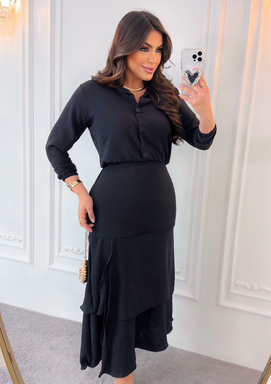Vestido Estilo Evangélica Luxo