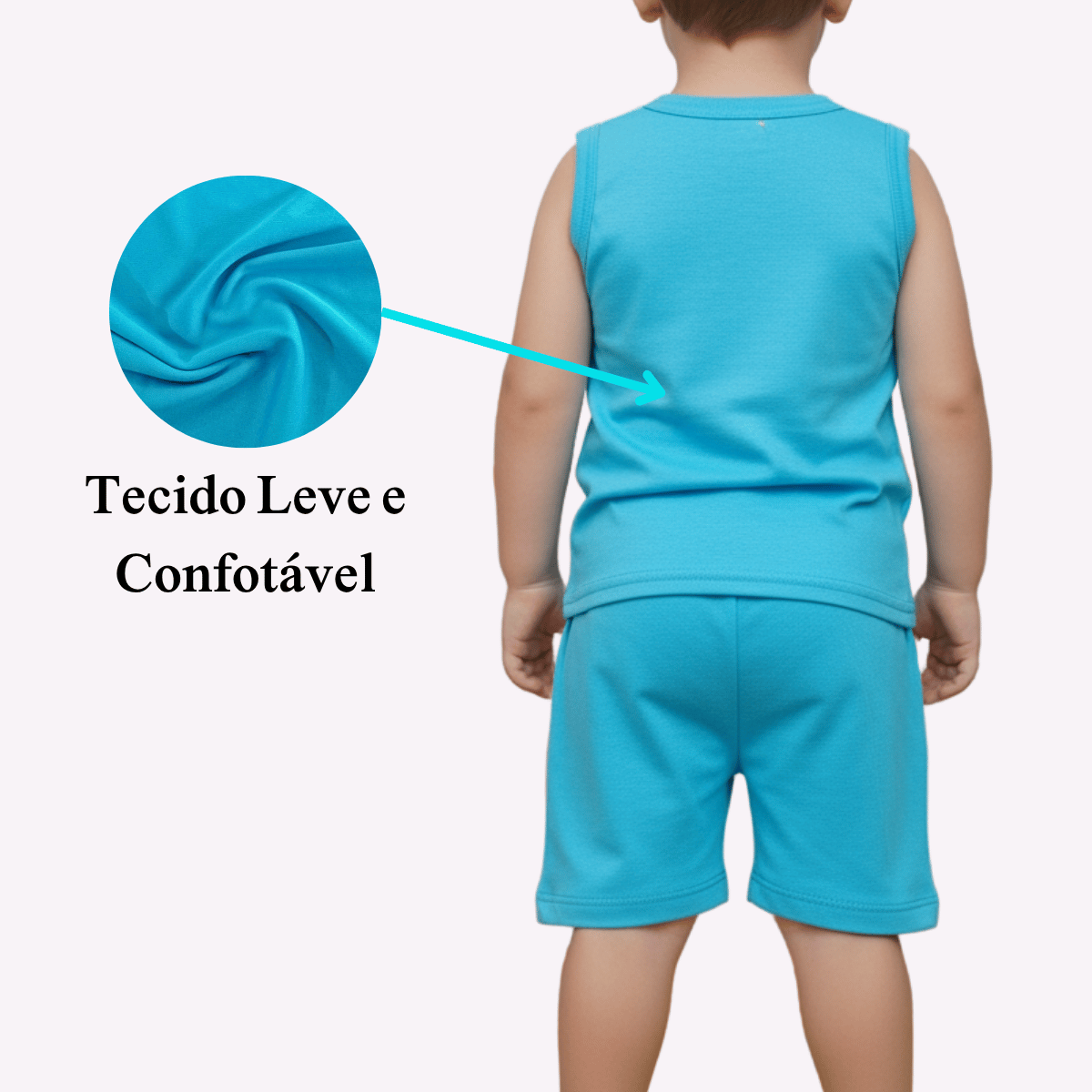 + 20 peças  vendidas        Kit 5 Conjunto Infantil Regata e Bermuda Masculino