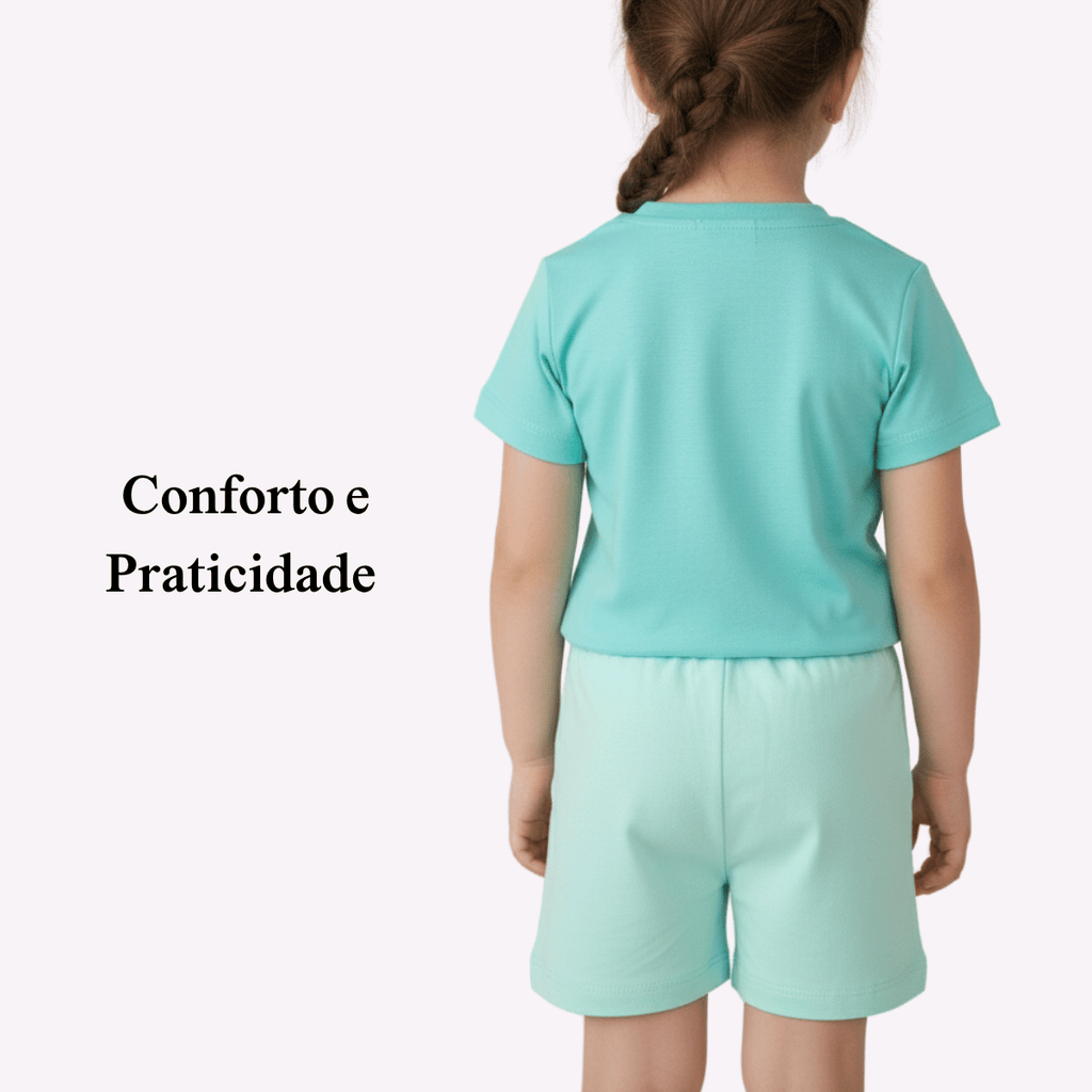 + 35 peças vendidas     Kit 3 Conjuntos Infantil com Mangas e Bermuda Feminina Variada