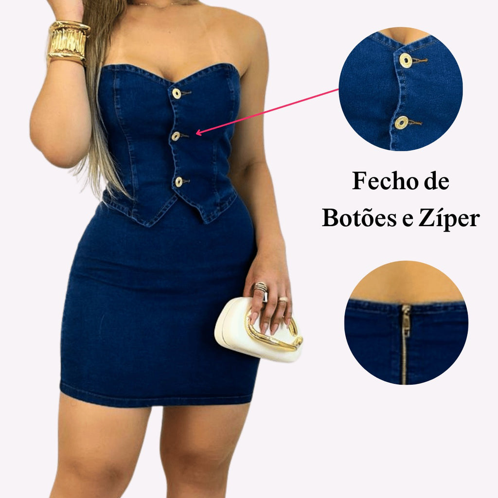 Vestido com Lycra Estilosa