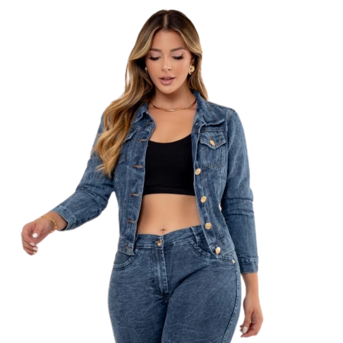 Jaqueta Denim Jackets Azul Escura Promoção Desconto