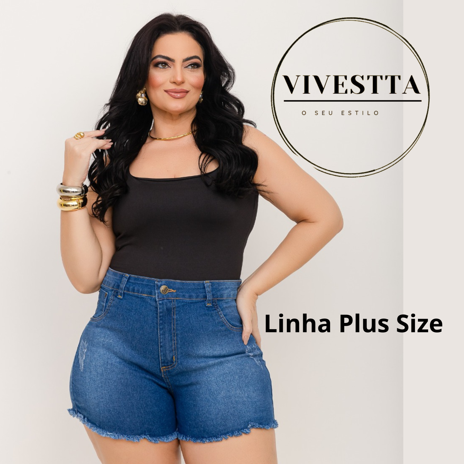Shorts Bermudas Jeans Feminina Plus Size