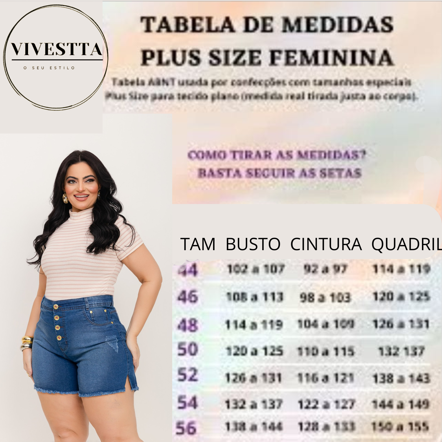 Shorts Bermudas Jeans Feminina Plus Size Cintura Alta