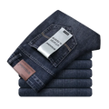 Wthinlee New Business Calça Jeans Masculina Casual Reta Elástica Moda Clássica
