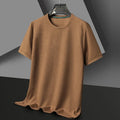 Nova camiseta de verão com gola redonda e manga curta para homens