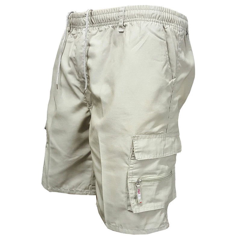 Shorts cargo tático masculino, calções militares da moda com bolso.