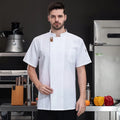 Jaqueta de chef unissex, camisas de cozinha de verão