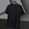 Nova camiseta de verão com gola redonda e manga curta para homens