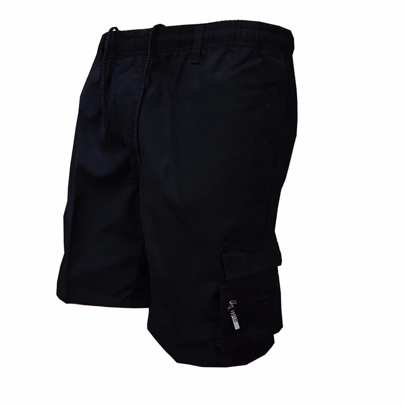 Shorts cargo tático masculino, calções militares da moda com bolso.