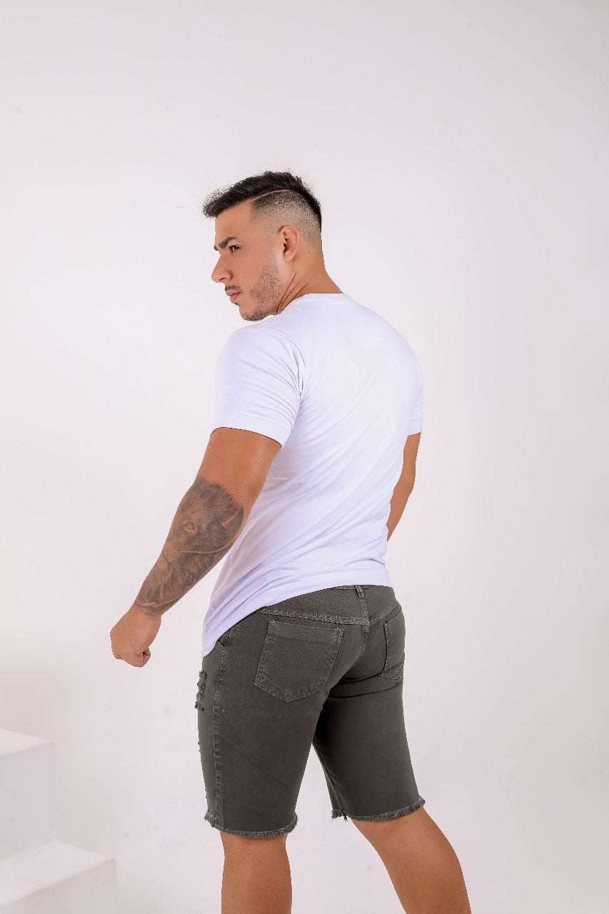 Bermuda Jeans Masculina Grafite