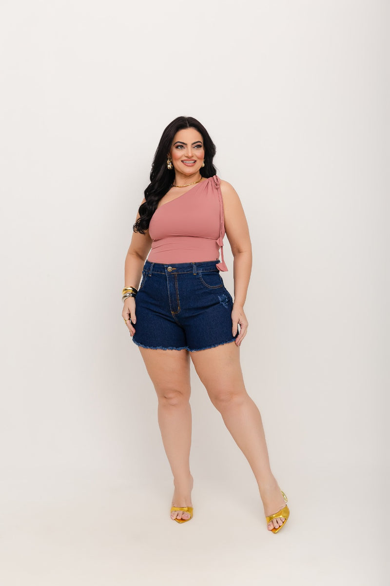 Shorts Bermuda Jeans Feminina Plus Size