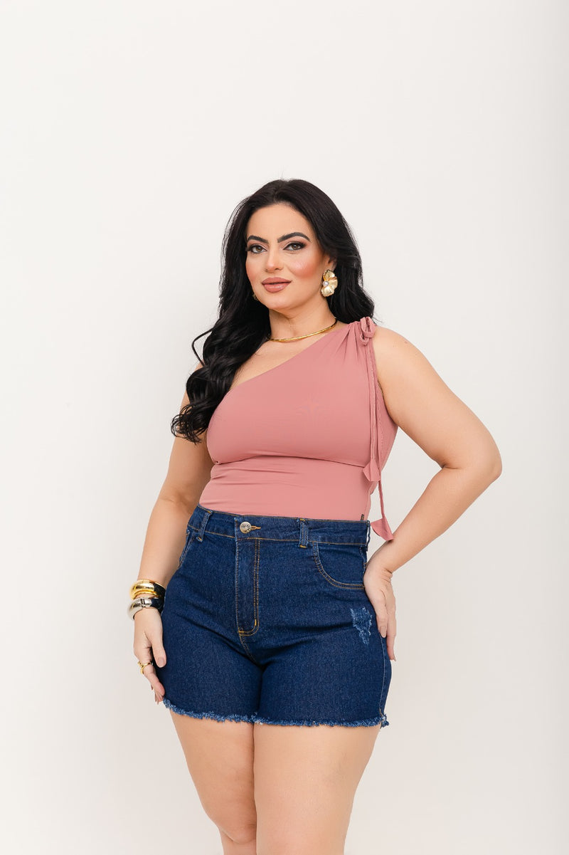 Shorts Bermuda Jeans Feminina Plus Size