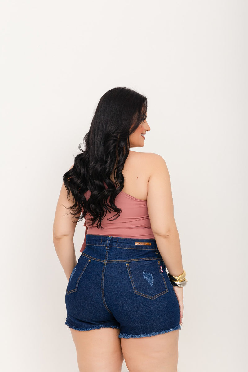 Shorts Bermuda Jeans Feminina Plus Size