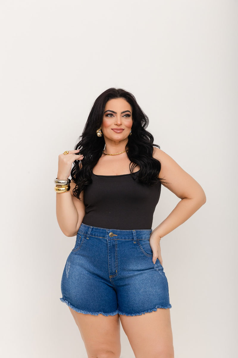 Shorts Bermudas Jeans Feminina Plus Size