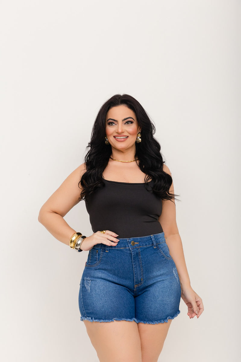 Shorts Bermudas Jeans Feminina Plus Size