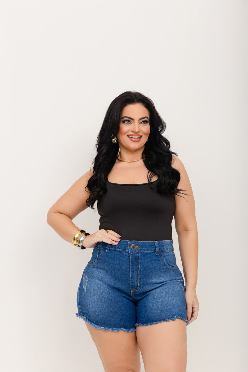 Shorts Bermudas Jeans Feminina Plus Size