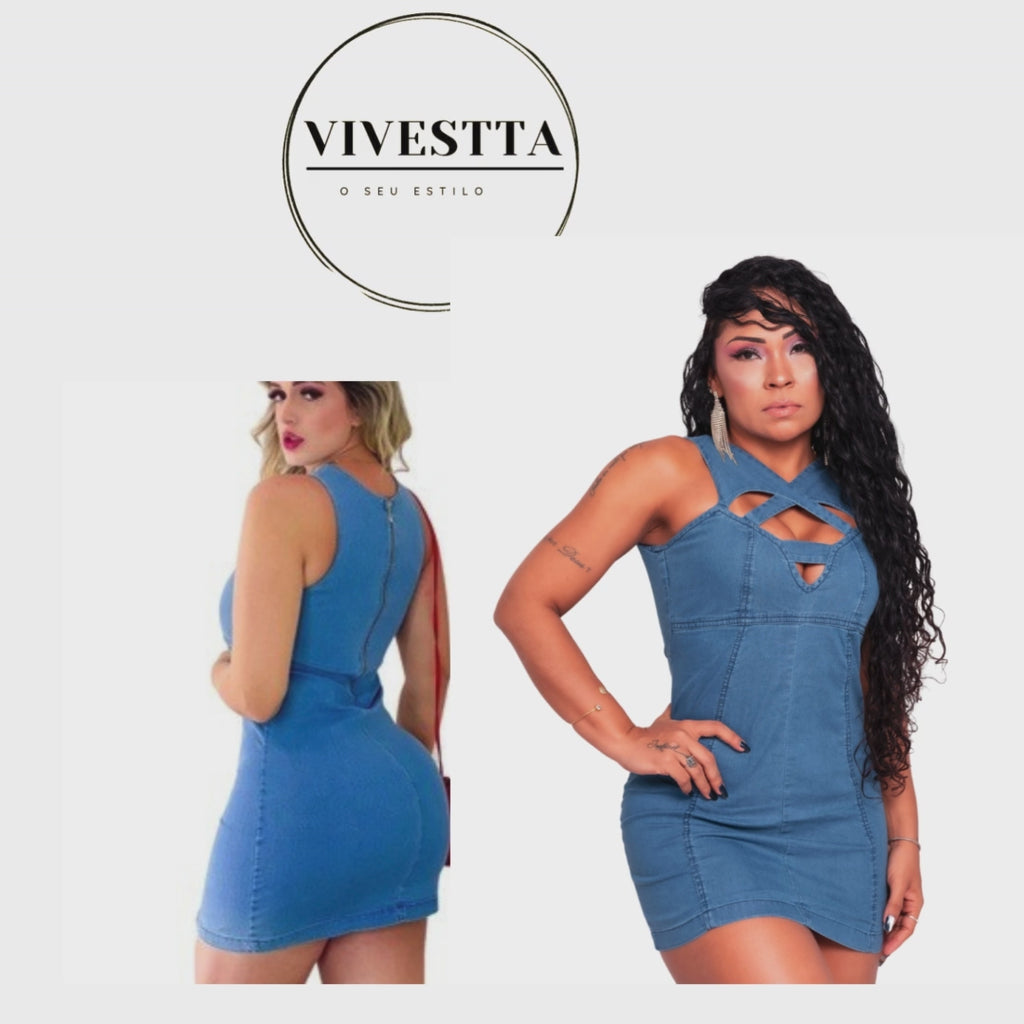 Vestido Jeans Feminino Com Elastano Vestido De festa Cor Escura jeans da moda Jeans Premium