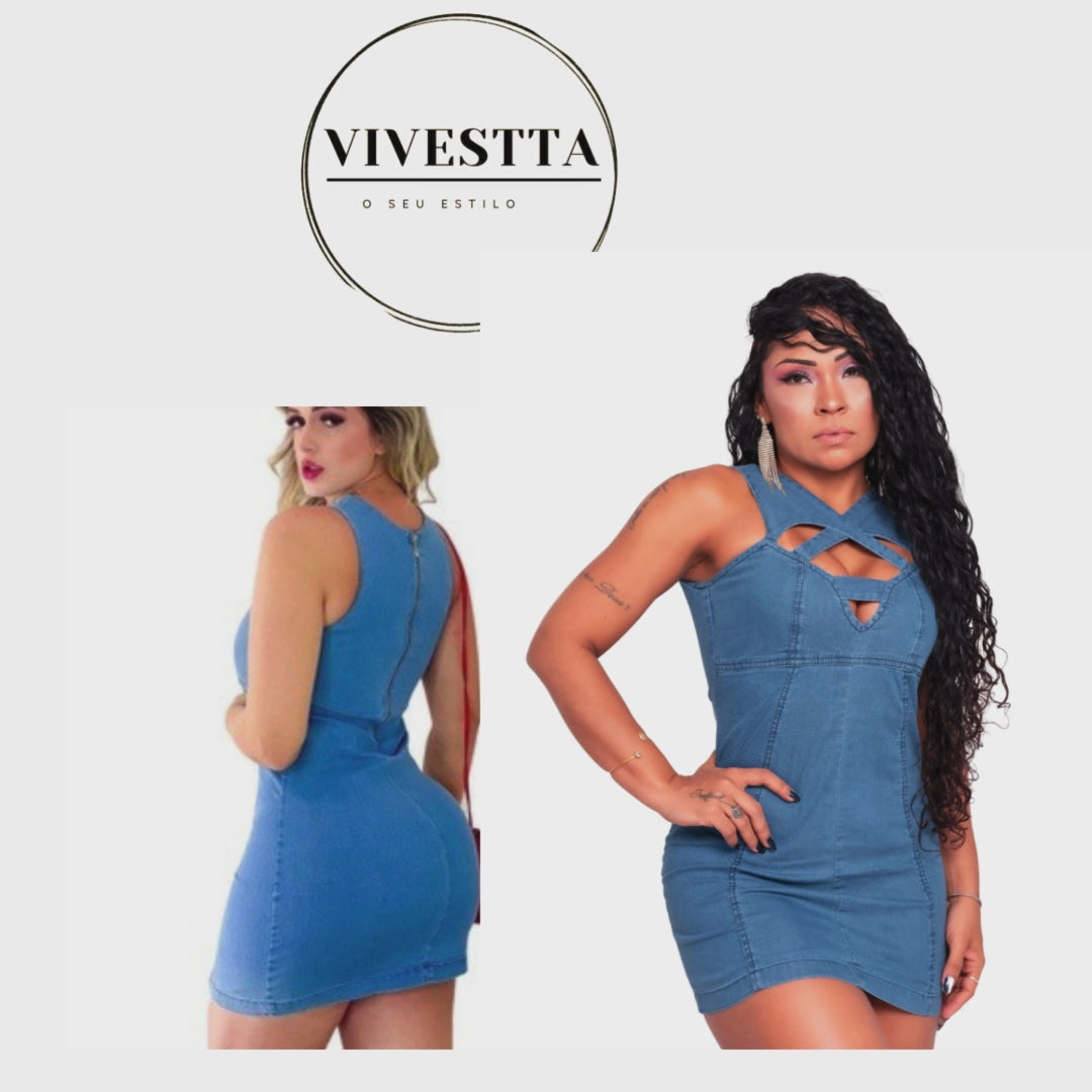 Vestido Jeans Feminino Com Elastano Vestido De festa Cor Escura jeans da moda Jeans Premium